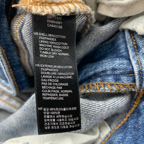 Women's 2.1 Denim Blue Jeans Sz 26 Distressed Ripped Faded Wash Whisker‎ Denim - Picture 5 of 8